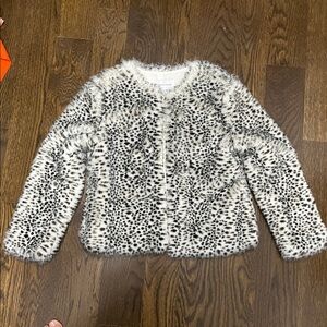 Cupcakes & Cashmere Leopard Faux Fur Jacket